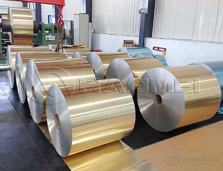 Gold Aluminum Foil Roll for Flexible Air Duct